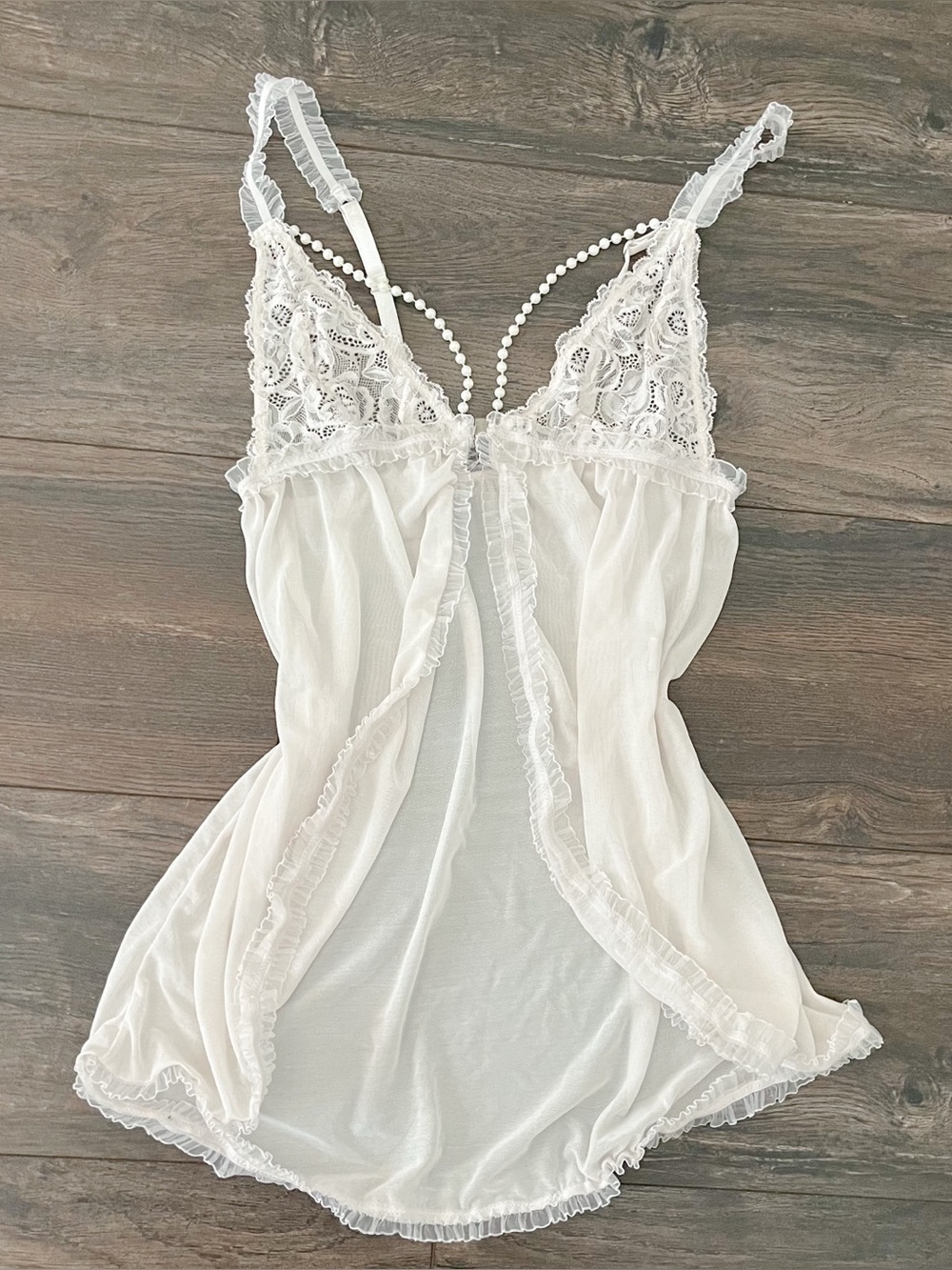White lace babydoll lingerie